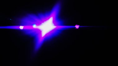 Gerçekçi Len parlama ışık efekti siyah arka plan üzerinde. Optik