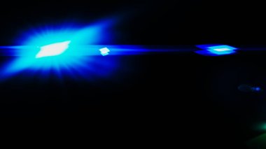 Gerçekçi Len parlama ışık efekti siyah arka plan üzerinde. Optik