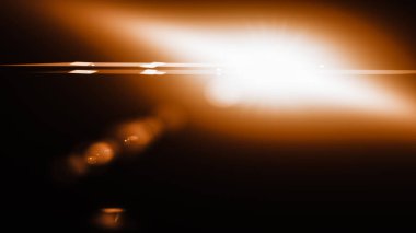 Gerçekçi Len parlama ışık efekti siyah arka plan üzerinde. Optik