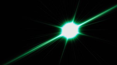 Gerçekçi Len parlama ışık efekti siyah arka plan üzerinde. Optik