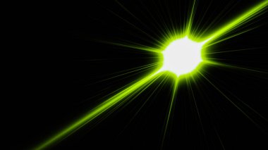 Gerçekçi Len parlama ışık efekti siyah arka plan üzerinde. Optik