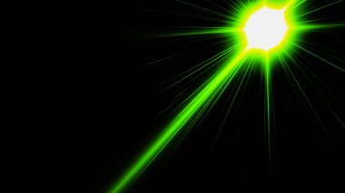 Gerçekçi Len parlama ışık efekti siyah arka plan üzerinde. Optik