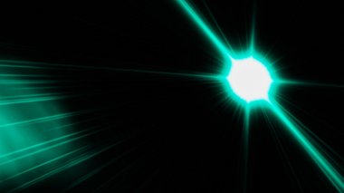 Gerçekçi Len parlama ışık efekti siyah arka plan üzerinde. Optik