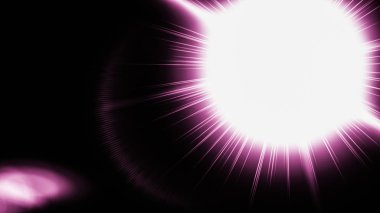 Gerçekçi Len parlama ışık efekti siyah arka plan üzerinde. Optik