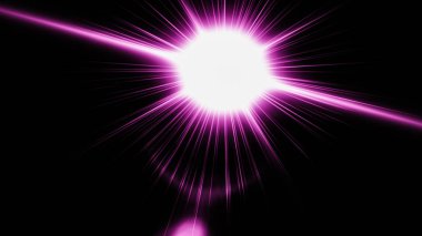 Gerçekçi Len parlama ışık efekti siyah arka plan üzerinde. Optik