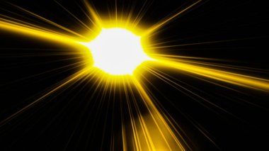 Gerçekçi Len parlama ışık efekti siyah arka plan üzerinde. Optik