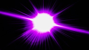 Gerçekçi Len parlama ışık efekti siyah arka plan üzerinde. Optik