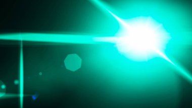 Gerçekçi Len parlama ışık efekti siyah arka plan üzerinde. Optik