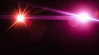 Gerçekçi Len parlama ışık efekti siyah arka plan üzerinde. Optik