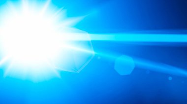 Gerçekçi Len parlama ışık efekti siyah arka plan üzerinde. Optik