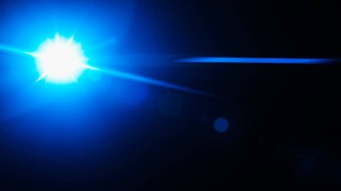 Gerçekçi Len parlama ışık efekti siyah arka plan üzerinde. Optik