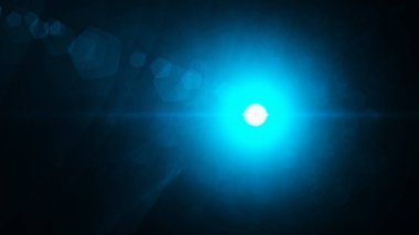 Gerçekçi Len parlama ışık efekti siyah arka plan üzerinde. Optik