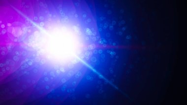 Gerçekçi Len parlama ışık efekti siyah arka plan üzerinde. Optik