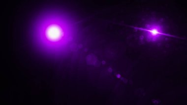 Gerçekçi Len parlama ışık efekti siyah arka plan üzerinde. Optik