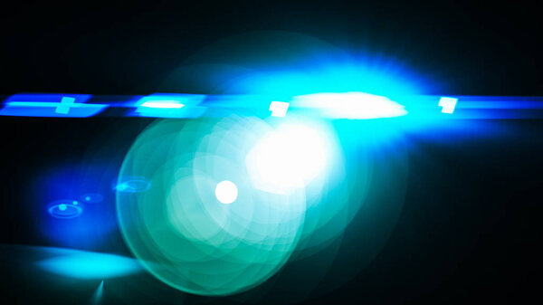 Реалистичный эффект вспышки Лена свечения на черном фоне. Оптика
