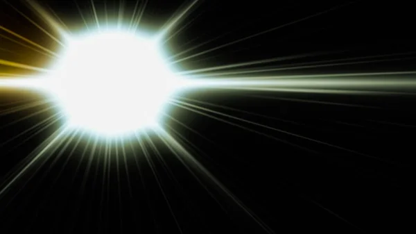 Effetto luce bagliore realistico Len bagliore su sfondo nero. Ottica — Foto Stock