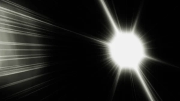 Effetto luce bagliore realistico Len bagliore su sfondo nero. Ottica — Foto Stock