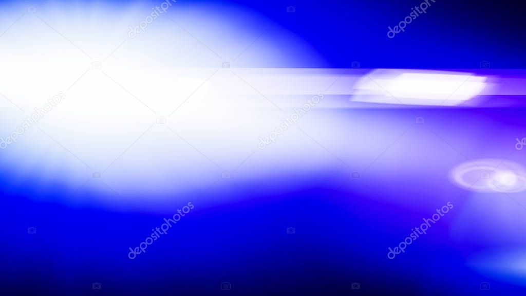 Realistic Len flare glow light effect on black background. Optic