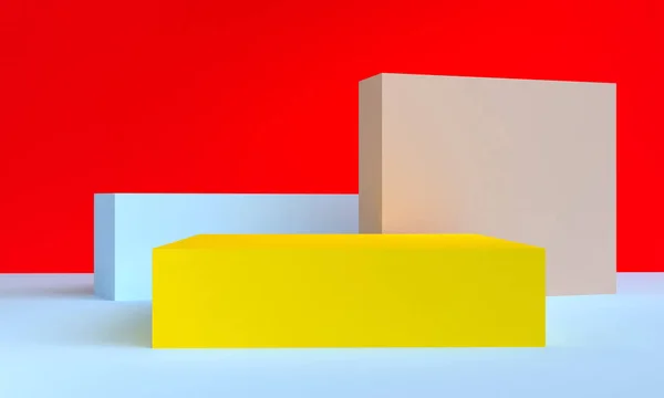 Minimalistischer abstrakter Hintergrund, primitive geometrische Figuren, p — Stockfoto