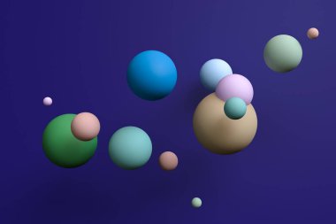 Geometrik Minimalist soyut arka plan, ilkel figürler, 