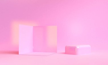 Geometrik şekil Minimalist soyut arka plan, 3d render