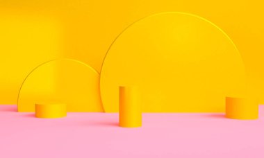 Geometrik şekil Minimalist soyut arka plan, 3d render