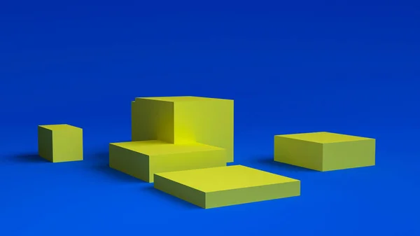 Геометрическая форма Минималистский абстрактный фон, 3D рендеринг — стоковое фото