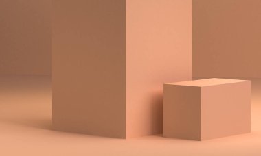 Geometrik şekil Minimalist soyut arka plan, 3d render