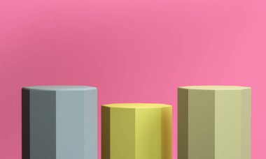 Geometrik şekil Minimalist soyut arka plan, 3d render