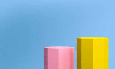 Geometrik şekil Minimalist soyut arka plan, 3d render