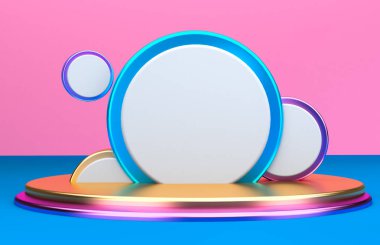 Minimalist soyut arka plan, ilkel geometrik şekiller, p