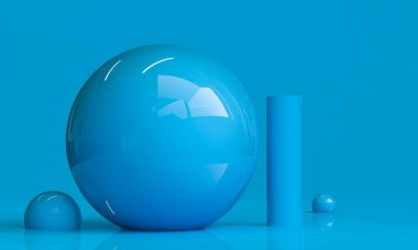 Minimalist soyut arka plan, ilkel geometrik şekiller.