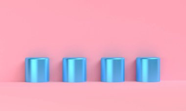 Minimalist soyut arka plan, ilkel geometrik şekiller.