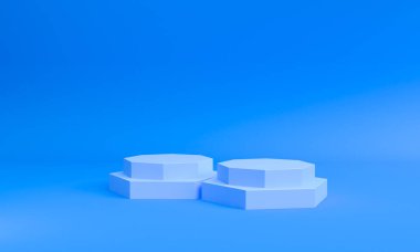 Geometrik şekil sahnesi Minimal stil, 3d render.