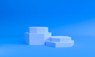 Geometrik şekil sahnesi Minimal stil, 3d render.