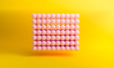 Geometrik şekil sahnesi Minimal stil, 3d render.
