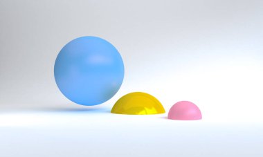 Minimalist soyut arkaplan, ilkel geometrik, 3D görüntüleme.