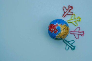 tatil kavramı - hava uçak tarafından Dünya çapında seyahat