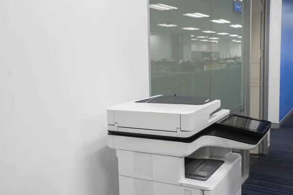 Standing Multifunction Printer Office Printing Copying Scanning Documents — Stock Photo, Image