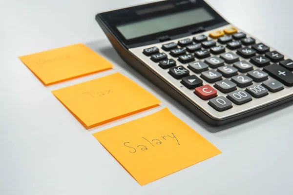 Business Financial Concept Employee Salary Management Calculator — Stock Photo, Image