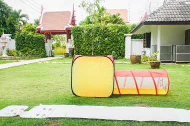 Plastik net tüp çocuk oyuncak ev alan açık oyun alanı