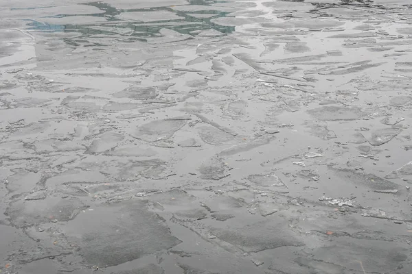 Крижаний Льодовиковий Покрив Річці Взимку — стокове фото