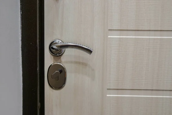 Cerradura Agujero Llave Para Puerta Madera Casa — Foto de Stock