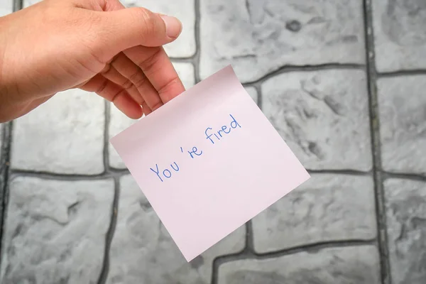 Business Concept You Fired Company Sticky Note — Stock Photo, Image