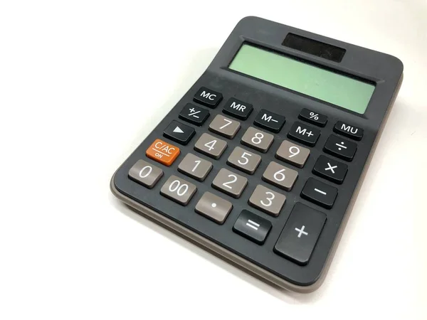 Izolovaný Moderní Digitální Kalkulátor Pro Finanční Rozpočtovou Analýzu Kanceláři — Stock fotografie