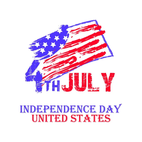 United States America 4Th July Independence Day Vector — Stock Vector