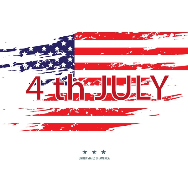 Ηνωμένες Πολιτείες Της Αμερικής Ιουλίου Ημέρα Της Ανεξαρτησίας Διάνυσμα — Διανυσματικό Αρχείο