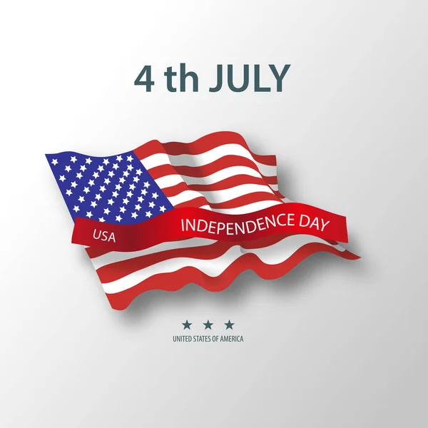 Verenigde Staten Van Amerika 4Th July Dag Van Onafhankelijkheid Vector — Stockvector