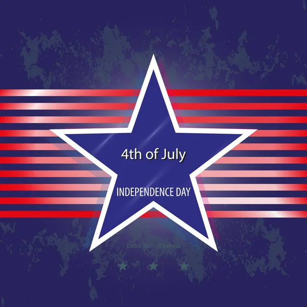 Estados Unidos América Julio Día Independencia Vector — Archivo Imágenes Vectoriales