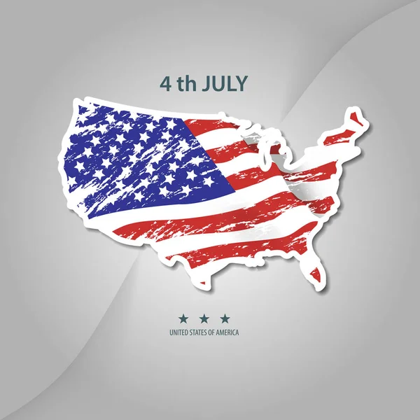 Estados Unidos América Julio Día Independencia Vector — Vector de stock